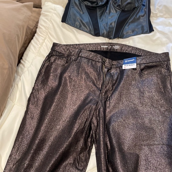 Size 20 Old Navy Shimmering Gray OG Straight Pants - Picture 1 of 6